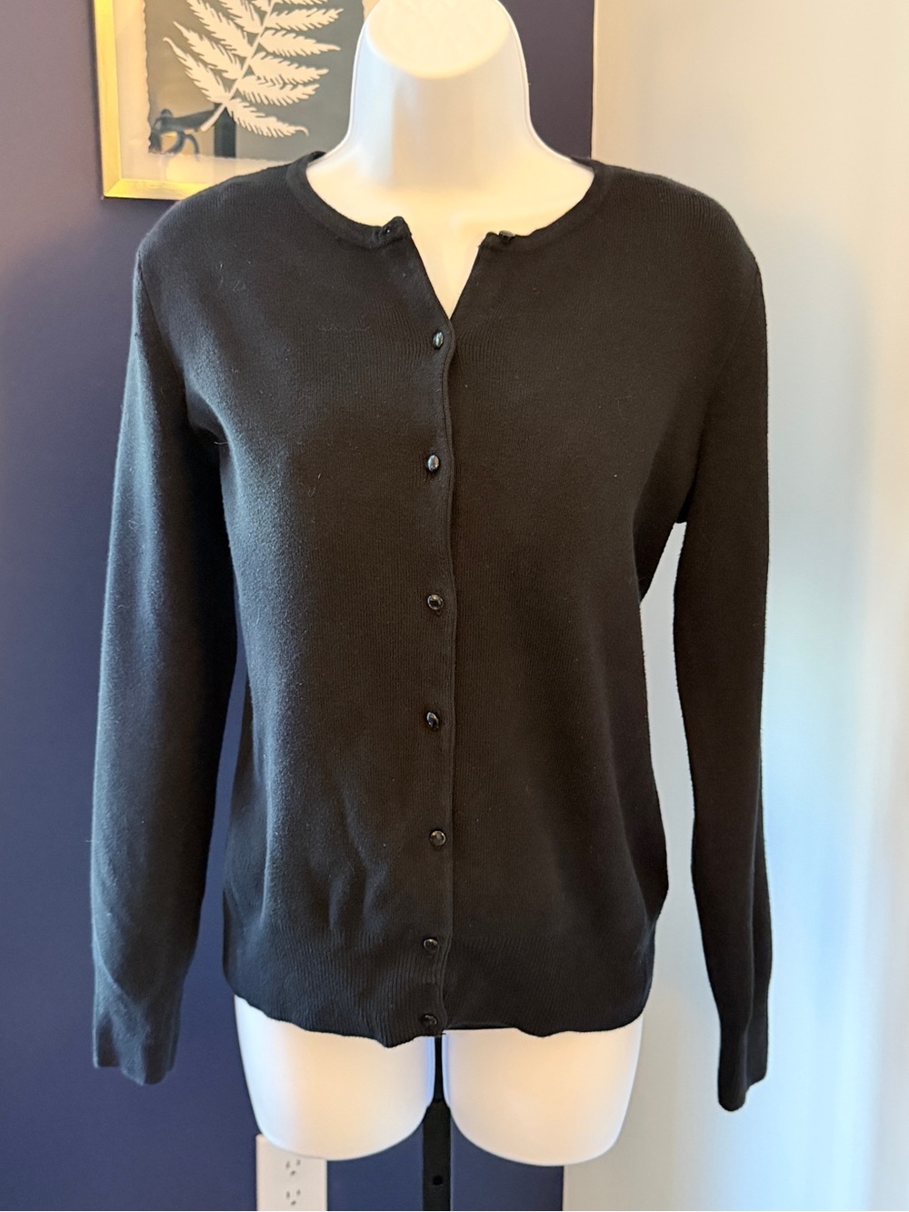 Croft & Barrow classic black cardigan. Size Small